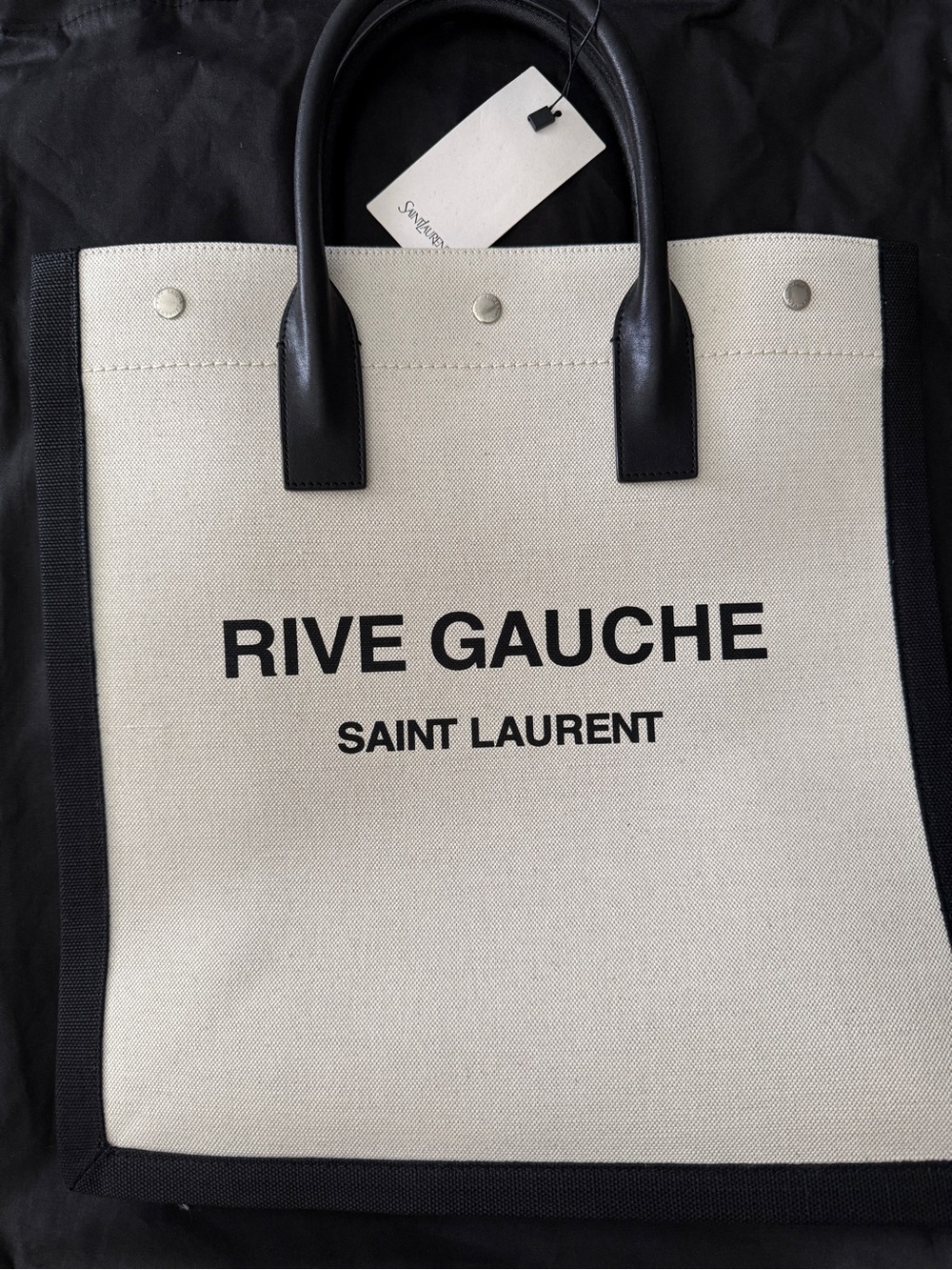 NWT Saint Laurent Rive Gauche North/South shopping bag tote - Picture 4 of 4